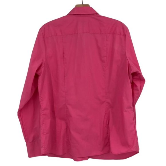 Lands' End women's blouse button up size 18 W plus longsleeve cotton blend - Picture 3 of 6